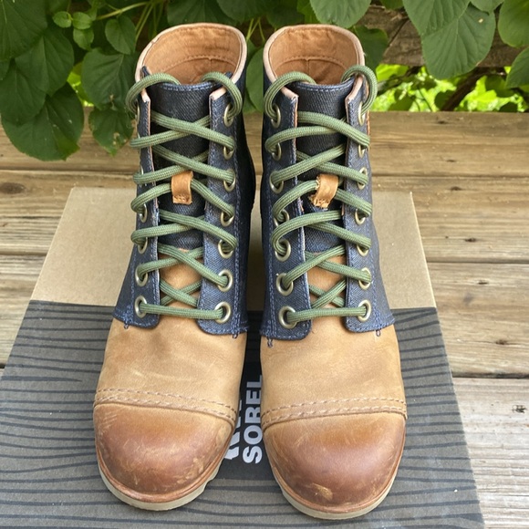 SOREL 1964 Premium Wedge size 6 US 23cm Black/Brown w/ green laces - Picture 4 of 6